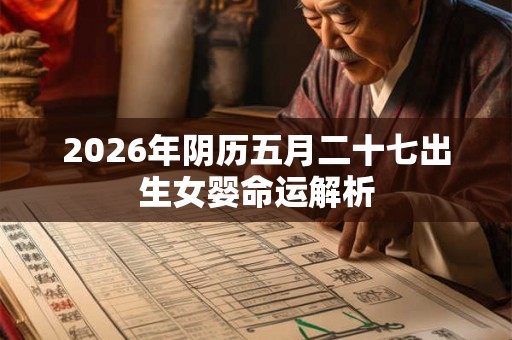2026年阴历五月二十七出生女婴命运解析