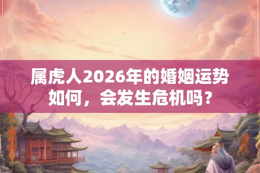 属虎人2026年的婚姻运势如何，会发生危机吗？