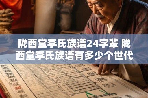 陇西堂李氏族谱24字辈 陇西堂李氏族谱有多少个世代 陇西堂李氏族谱24字辈 陇西堂李氏族谱有多少个世代