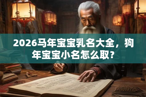 2026马年宝宝乳名大全，狗年宝宝小名怎么取？