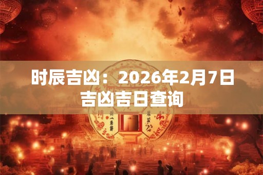 时辰吉凶:2026年2月7日吉凶吉日查询 时辰吉凶:2026年2月7日吉凶吉日查询