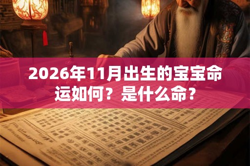 2026年11月出生的宝宝命运如何？是什么命？