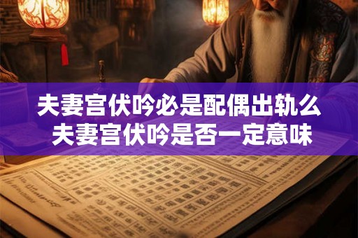 夫妻宫伏吟必是配偶出轨么 夫妻宫伏吟是否一定意味着配偶出轨