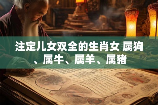 注定儿女双全的生肖女 属狗、属牛、属羊、属猪