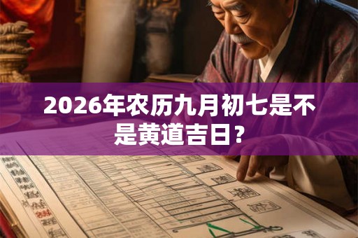 2026年农历九月初七是不是黄道吉日？