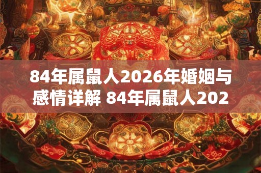 84年属鼠人2026年婚姻与感情详解 84年属鼠人2026年适合生孩子吗