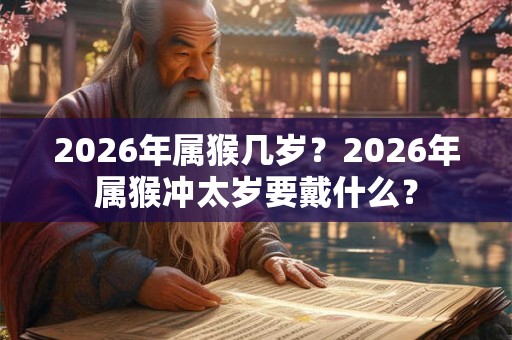 2026年属猴几岁？2026年属猴冲太岁要戴什么？