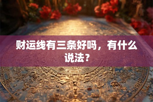 财运线有三条好吗，有什么说法？