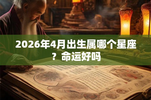 2026年4月出生属哪个星座?命运好吗 2026年4月出生属哪个星座?命运好吗