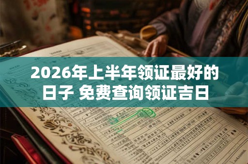 2026年上半年领证最好的日子 免费查询领证吉日