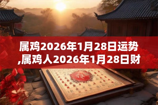 属鸡2026年1月28日运势,属鸡人2026年1月28日财运,生肖鸡2026年1月28日运势