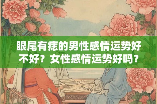 眼尾有痣的男性感情运势好不好？女性感情运势好吗？