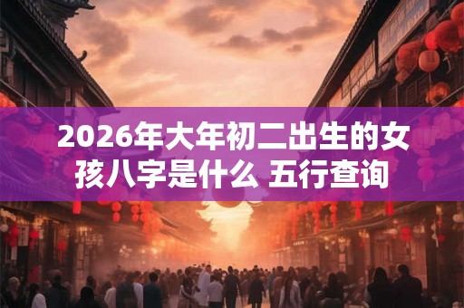 2026年大年初二出生的女孩八字是什么 五行查询