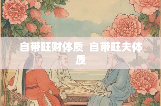 自带旺财体质  自带旺夫体质