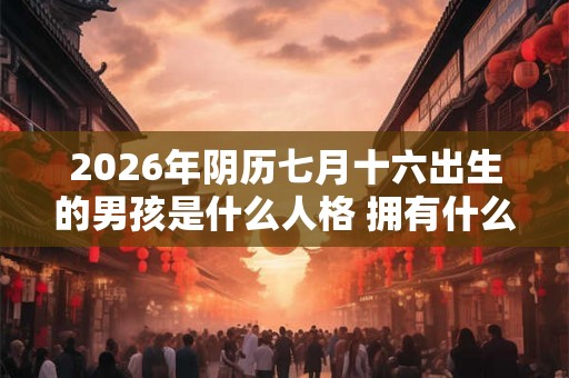 2026年阴历七月十六出生的男孩是什么人格 拥有什么运势