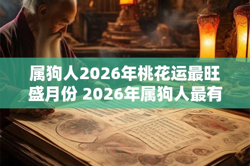 属狗人2026年桃花运最旺盛月份 2026年属狗人最有桃花运的月份是