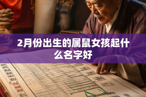 2月份出生的属鼠女孩起什么名字好