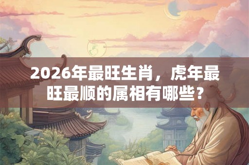 2026年最旺生肖,虎年最旺最顺的属相有哪些? 2026年最旺生肖,虎年最旺最顺的属相有哪些?
