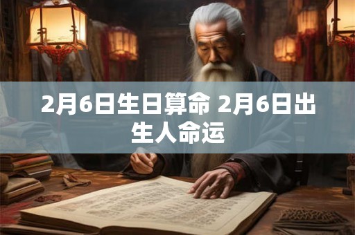 2月6日生日算命 2月6日出生人命运