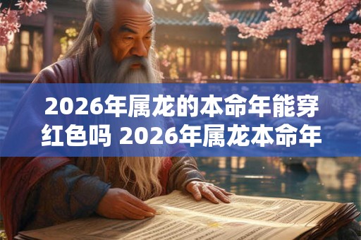 2026年属龙的本命年能穿红色吗 2026年属龙本命年穿衣注意事项