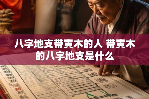 八字地支带寅木的人 带寅木的八字地支是什么