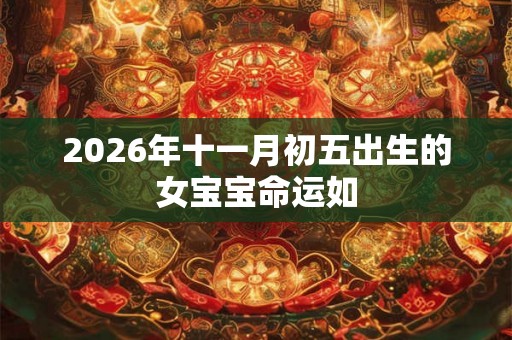 2026年十一月初五出生的女宝宝命运如
