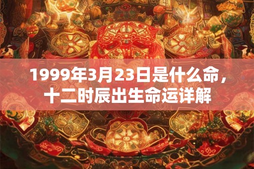 1999年3月23日是什么命,十二时辰出生命运详解 1999年3月23日是什么命,十二时辰出生命运详解