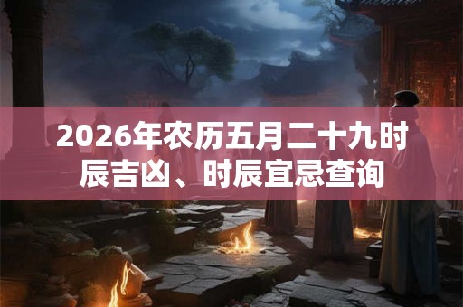 2026年农历五月二十九时辰吉凶、时辰宜忌查询