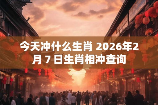 今天冲什么生肖 2026年2月７日生肖相冲查询