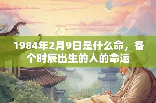 1984年2月9日是什么命，各个时辰出生的人的命运