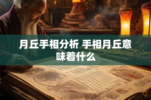 月丘手相分析 手相月丘意味着什么