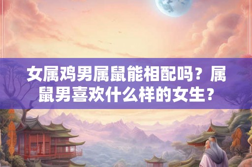 女属鸡男属鼠能相配吗？属鼠男喜欢什么样的女生？