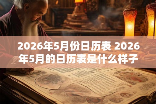 2026年5月份日历表 2026年5月的日历表是什么样子的