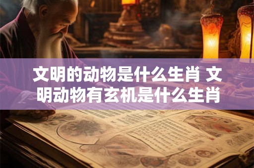 文明的动物是什么生肖 文明动物有玄机是什么生肖