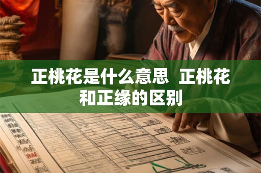 正桃花是什么意思  正桃花和正缘的区别