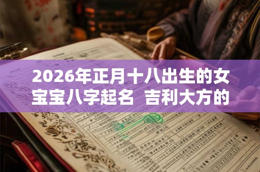 2026年正月十八出生的女宝宝八字起名  吉利大方的女宝宝名字