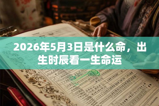2026年5月3日是什么命,出生时辰看一生命运 2026年5月3日是什么命,出生时辰看一生命运
