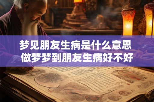 梦见朋友生病是什么意思 做梦梦到朋友生病好不好