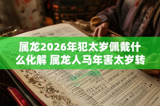 属龙2026年犯太岁佩戴什么化解 属龙人马年害太岁转运方法