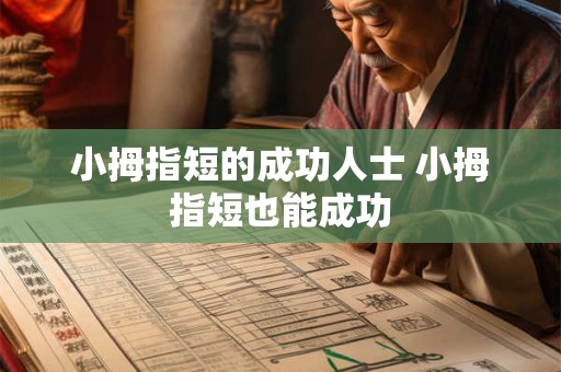 小拇指短的成功人士 小拇指短也能成功
