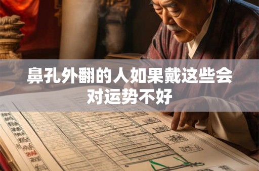 鼻孔外翻的人如果戴这些会对运势不好