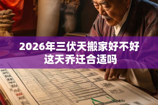 2026年三伏天搬家好不好 这天乔迁合适吗
