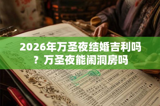 2026年万圣夜结婚吉利吗?万圣夜能闹洞房吗 2026年万圣夜结婚吉利吗?万圣夜能闹洞房吗