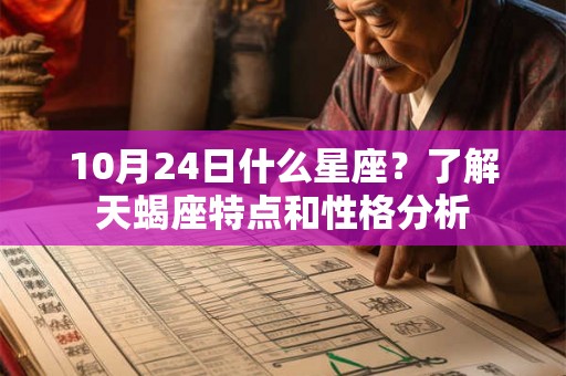 10月24日什么星座？了解天蝎座特点和性格分析