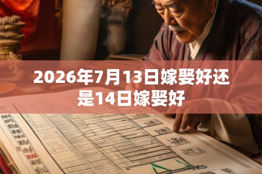 2026年7月13日嫁娶好还是14日嫁娶好