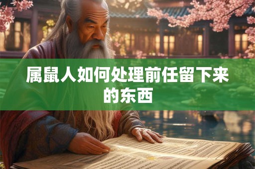 属鼠人如何处理前任留下来的东西
