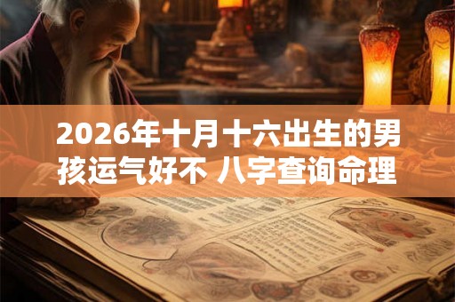2026年十月十六出生的男孩运气好不 八字查询命理