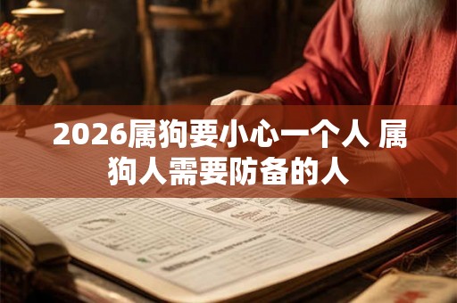 2026属狗要小心一个人 属狗人需要防备的人