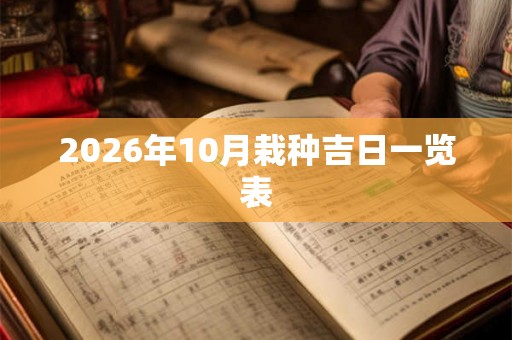 2026年10月栽种吉日一览表