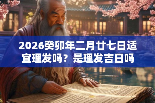 2026癸卯年二月廿七日适宜理发吗？是理发吉日吗